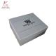 Recycled Glossy Lamination Silver Cardboard Gift Boxes With Black Inside