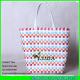 LUDA summer woven  beach bag colorful pp strap straw tote bag