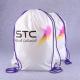 0.08mm CPE LDPE Plastic Drawstring Backpack For Fitness