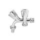 Outside Nickel Plated Brass Bibcock Valve 2 Way Bibcock Faucet Non Rusting