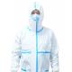 Hospital Disposable Protective Suit Virus Isolation With Blue Tape Customization