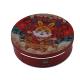 Holiday Seasonal Round Tin Containers Large Circular Gift Metal Tin Container With Lid