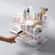 Carved Acrylic Makeup Organizer For Brushes And Powders