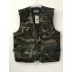 vest, waistcoat, T/C 65/35 fabric, fishing vest, weeding waistcoat, S-3XL, camouflage print