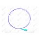 OM4 LC Fiber Optic Pigtail 0.9mm Purple Color Low Insertion Loss Humidity ≤0.2dB