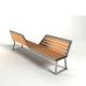 Commercial 150cm Steel And Wood Public Art Benches