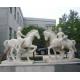 Stone carving figure sculpture white marble girl statue riding horse statue,stone carving supplier