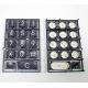 Black Overmolding Electronics Parts / Plastic Electronic Keyboards