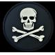 Pantone Color Morale PVC Patch Velcro Backing Trusty Shellback Skull And Crossbones