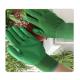 Green Tight Polyester Fiber With Smooth Nitrile Gloves