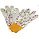 Drill PVC Polar Dots Printed Cotton & Polyester Women Gardening Working Gloves 9.5'