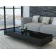 Black Color Modern Living Room Coffee Table Utility Functions Easy Maintenance