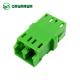 RoHS 2 Ports LC APC Duplex Adapter Non Symmetrical Welded Type