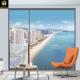 Powder Coated Aluminum Sliding Swing Window With Black Slide Up Aluminum Window