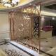 CNC Cutting Aluminum 8mm Thickness Rose Gold Room Divider Metal Partition