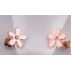 Fashion Accessories Stainless Steel Jewelry Earrings  Folwer Design Stud with Rose Gold Color