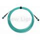 10 Meters 12 Core Multimode Fiber Optic Cable , 10G Green OM3 Fiber Patch Cord