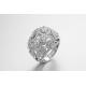 8.35g Cubic Zirconia Oval Engagement Rings AAA 1.5 Carat CZ Solitaire Ring