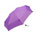 Purple Folding Compact Windproof Umbrella 3 Section 190T Ployester Fabric