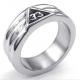 Tagor Jewelry Super Fashion 316L Stainless Steel Casting Rings Collection PXR038