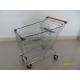 Durable 160L Supermarket Shopping Trolley With Swivel Flat Black TPE Caster