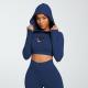230gsm Athletic Women Workout Hoodies Long Sleeve Crop Top Hoodies