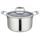 18cm Double Handle Stainless Steel Soup Pot Multi Layer Thickened Stock Pot