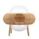 Hand Woven PP Rattan Cat Nest UFO Design Modern Pet Furniture