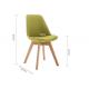 Beech Leg Pu Leather Dining Chair with Ergonomically Designed