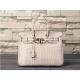 high quality 35cm beige women ostrich grain leather design bags top selling