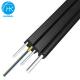 2core 6core FTTH Drop Cable Flat Fiber Optic Cable With Aramid Central Tube Steel Wire