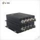 4-Channels Multiplexer Fiber Optical Coax To Ethernet Converter For 2MP Camera