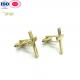 Shiny Gold Cross Cufflinks  , Shirt Suit CuffLinks Mens Accessories