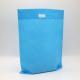 80g blue embossing reusable die Cut Ultrasonic Nonwoven promotion bag