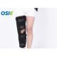 Black / Red Stabilizing Knee Support , Neoprene Knee Brace With Patella Support