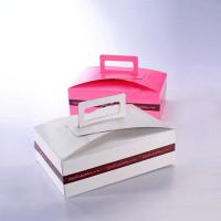 Customized Take Away Food Box Dessert Cake Printing With Handle CMYK