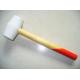 white rubber hammer with ash wood handle 1/3 red