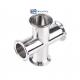 1/4''-6'' Equal 3A DIN Sanitary Quick-Connect Cross 304 Stainless Steel 4-Way Clamp
