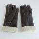 Soft Warm Leather Shearling Gloves Double Faced Sheepskin Gloves Simple Design