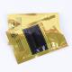 Custom Black Printing Gold Color Metallic  Glossy Laminated Mylar Bags For Pharmaceutical Capsule