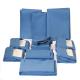 Blue Non-Woven Fabric Disposable Surgical Gown Breathable With Tie On Closure