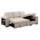 OEM/ODM Furniture factory new living room sofa belt locker linen fabric customized sofa bed with pull out bed and shelf