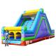Blue Kids Sports Inflatable Rock Climbing Wall Games With Slide Double Stitching