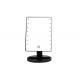 Black Casing LED Cosmetic Mirror Table Stand Lighted Make Up Mirror With 16 Pcs Lights