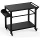 Multifunction Metal Plant Fiber Kitchen Cart Island for Outdoor Grill and Food Prep