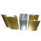 Silvery / Golden Industrial Aluminium Profile With Cutting / Punching / Drilling