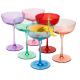 Classic Colored Cocktail Coupe Glasses Speakeasy Style For Champagne
