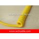 UL21687 Strain Relief Molded Curly Cable PUR Sheath Rated 80C 30V
