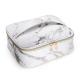Wholesale Custom PU Leather Marble Cosmetic Bag Case Ladies Travel Portable