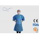 Nonwoven Material Disposable Medical Gowns Dark Blue Color Short Sleeves Type